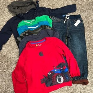 Bundle of 4T/5T boys clothes - jeans, jacket, tees